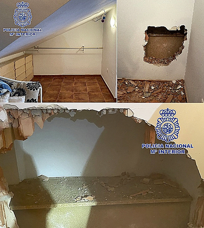 Interior de la vivienda donde Marco emparedó a Sibora.