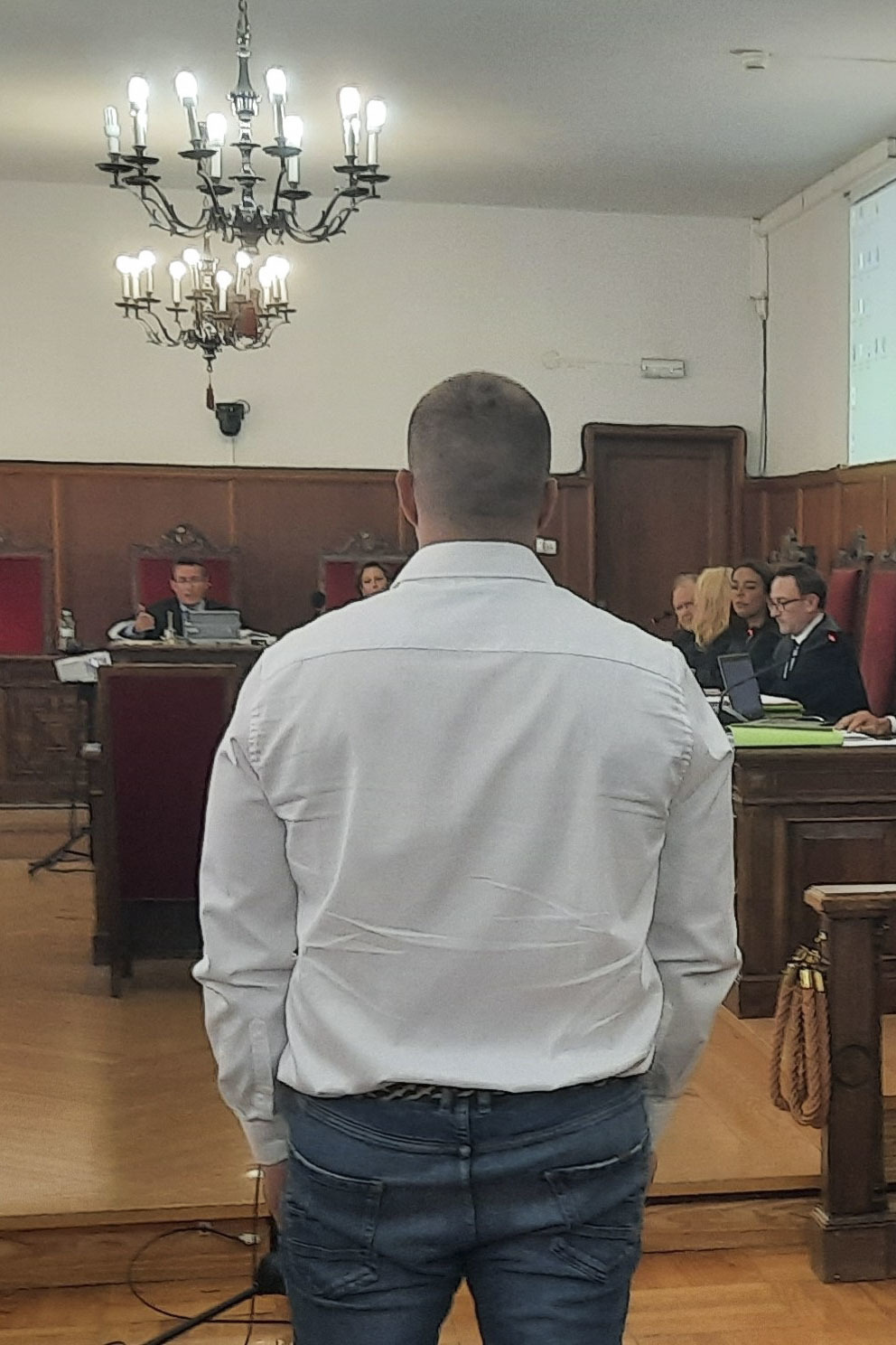 Eugenio Delgado, el acusado del asesinato de Manuela Chavero, durante el juicio.